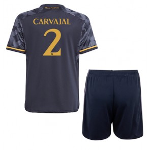 Real Madrid Daniel Carvajal #2 Dětské Venkovní dres komplet 2023-24 Krátký Rukáv (+ trenýrky)